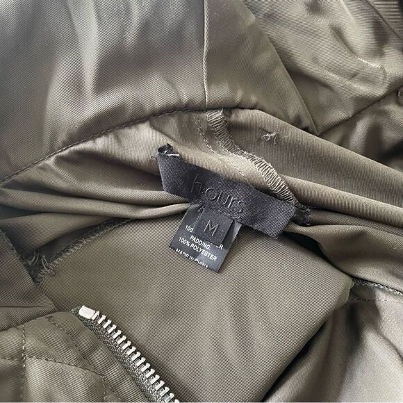 H:ours cargo double zipper crop jacket. Size M. Great for fall. silver hardware - Picture 2 of 4
